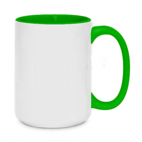 Кружка двухцветная 420ml Алкоголь це страшно, але Саньок не сцикло