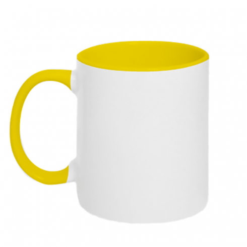 Кружка двухцветная 320ml Улыбки на руках