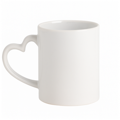 Цвет Белый, Кружки с ручкой в виде сердца - FATLINE