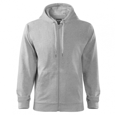 Цвет Серый, Худи на молнии унисекс - FATLINE