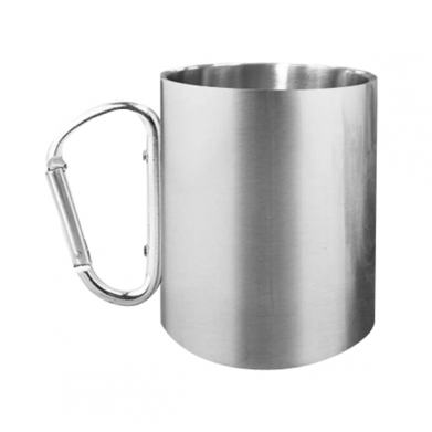 Цвет Серебро, Кружки с ручкой-карабином - FATLINE