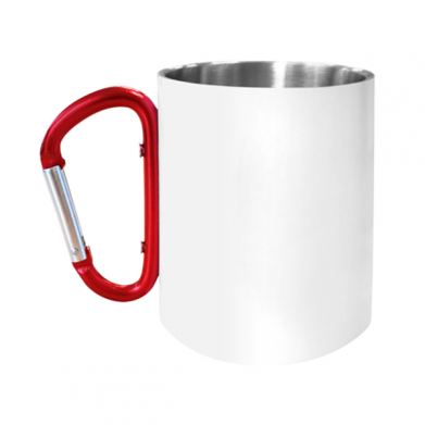 Цвет Белый, Кружки с ручкой-карабином - FATLINE