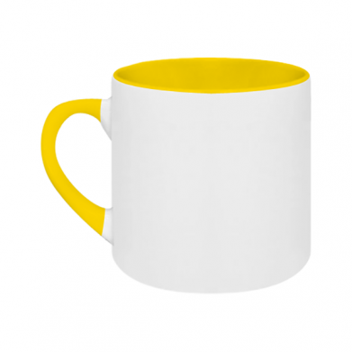Цвет Желтый+белый, Кружки двухцветные 180ml - FATLINE