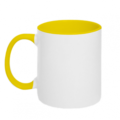Цвет Желтый+белый, Кружки двухцветные 320ml - FATLINE