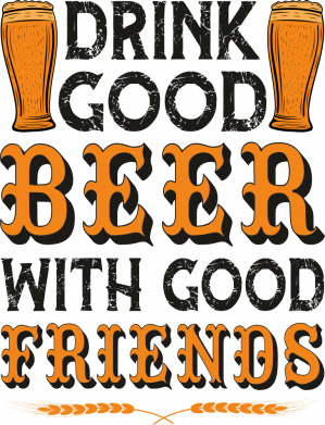 Кружка 320ml Drink good beer with good friends 2