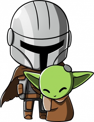 Мужская майка Din Djarin And The Child 2