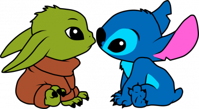 Детская панама Baby Yoda And Stitch 2