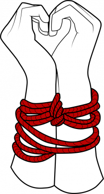 Принт Женская футболка Tied Hands, Фото № 2 - FATLINE