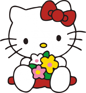 Кружка 320ml Kitty с букетиком 2