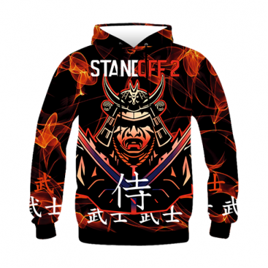 Принт Детская 3D худи Standoff Samurai And Fire, Фото № 2 - FATLINE