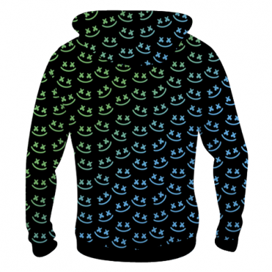 Мужская 3D худи Marshmello Fortnite Dab Neon 2