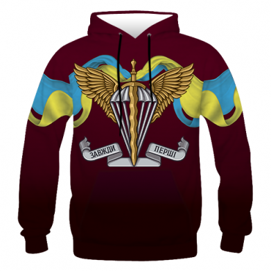 Принт Чоловіча 3D худі Завжди Перші ДШВ, Фото № 2 - FATLINE