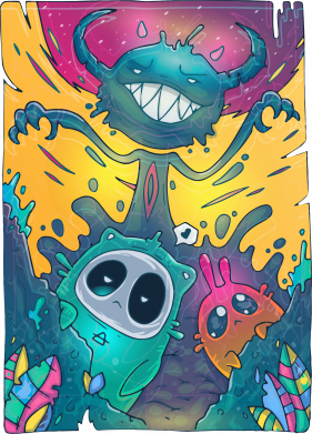 Женская футболка Cute monsters 2