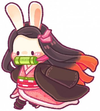 Блокнот двухцветный Chibi Bunny Kamado Nezuko 2