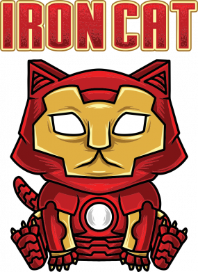Принт Детская футболка Iron Cat, Фото № 2 - FATLINE
