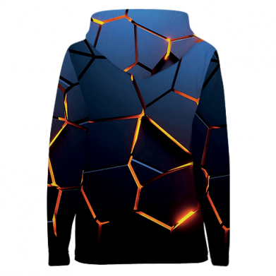 Жіноча 3D худі Cracked Blocks 2