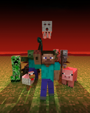 Стикер Minecraft heroes 2