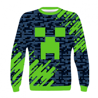 Принт Дитячий 3D світшот Minecraft Creeper, Фото № 2 - FATLINE