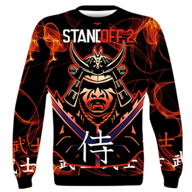 Принт 3D свитшот Standoff Samurai And Fire, Фото № 2 - FATLINE