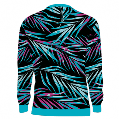 3D свитшот Neon Palm Leaves 2
