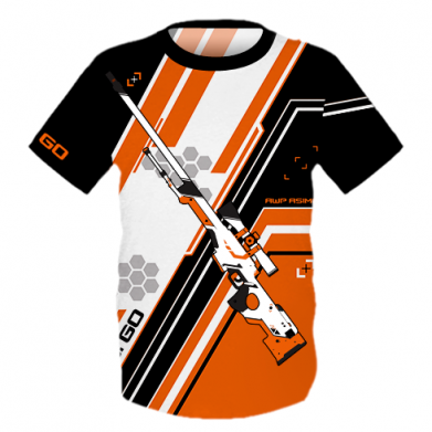 Принт Дитяча футболка 3D CS: GO AWP Asiimov Skin, Фото № 2 - FATLINE