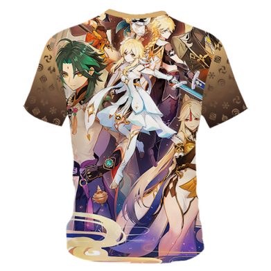 Детская 3D футболка Genshin Impact Characters 2
