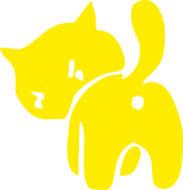 Наклейка злий коте 2