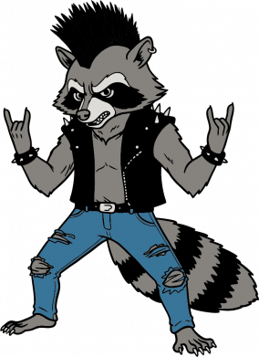 Шапка на флисе Енот панк 2