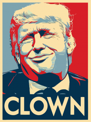 Женская футболка Trump old clown 2
