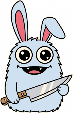 Футболка з довгим рукавом Краще не чіпай мене (Лабубочка з тесаком) 2