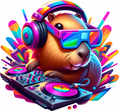 Чехол из раздела Авторские принты Капибара диджей для Apple iPhone 13 2