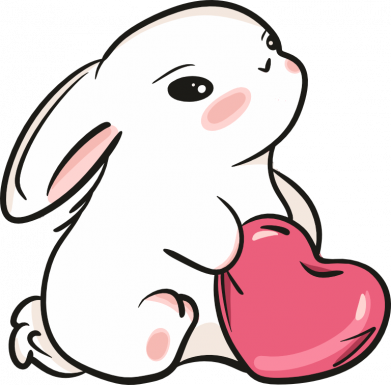 Жіноча футболка Милий зайчик з сердцем в лапах. День закоханих 2