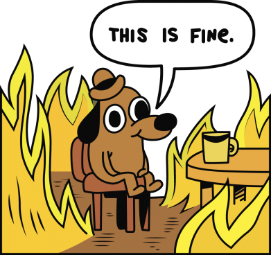 Кружка 320ml This is fine 2
