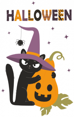 Мужская футболка Gildan Хэллоуин Черный кот и Тыквенный Джек 2