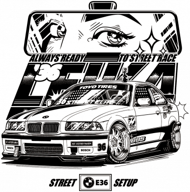 Пляшка металева Dynamic BMW E36. 2