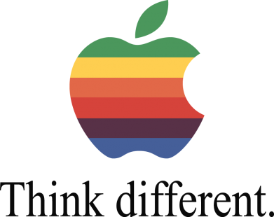 Шеврон прямоугольный Think different. 2