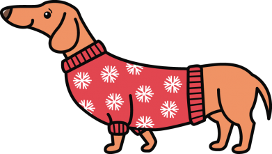 Принт Дитяча футболка New Year's Dachshund, Фото № 2 - FATLINE