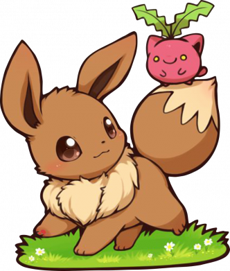Принт Дитяча футболка Eevee with Hoppip, Фото № 2 - FATLINE