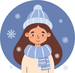 Бутылка металлическая Jumbo Зимняя девочка со снежинками 2