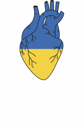 Кольоровий фартух Моє серце б'ється у ритмі ЗСУ 2