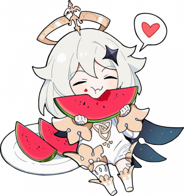 Паймон с арбузом