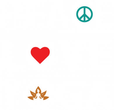 Женская футболка Peace love yoga 2