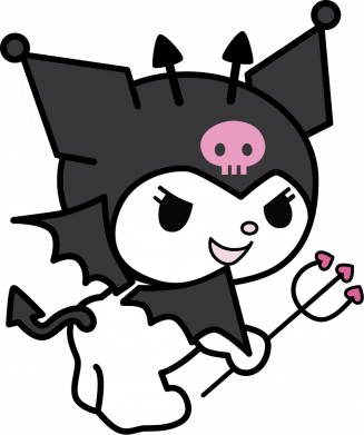 Шеврон закруглений прямокутний Kuromi devil 2