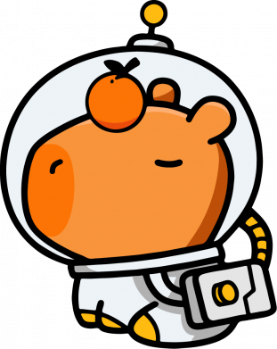 Принт Футболка оверсайз FATLINE Space Capybara, Фото № 2 - FATLINE