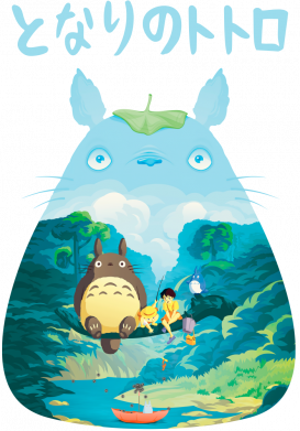 Кружка двоколірна 320ml Тоторо на рибалці 2