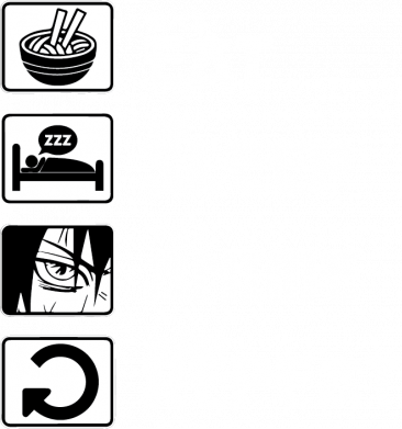 Блокнот двухцветный Eat Sleep Anime. 2