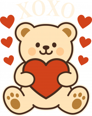 Мужская футболка Stedman ХОХО Мишка с сердечком 2