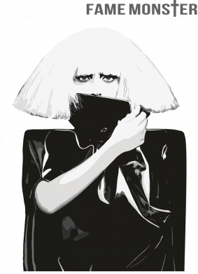 Принт Мужская футболка Stedman Lady Gaga Fame Monster, Фото № 2 - FATLINE
