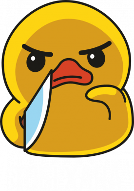 Худи на молнии унисекс Утка с ножом. Тебе хана 2