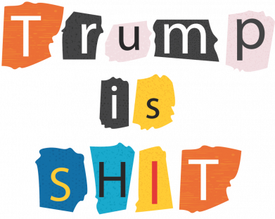 Женская футболка Trump is shit 2